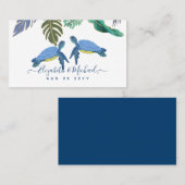 Meeresschildkröten Hochzeitblauer Gelb Visitenkarte (Vorne/Hinten)