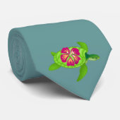 Meeresschildkröten-hübsche Blume-11 Krawatte (Gerollt)