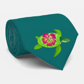 Meeresschildkröten-hübsche Blume-22 Krawatte (Gerollt)