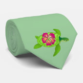 Meeresschildkröten-hübsche Blume-24 Krawatte (Gerollt)