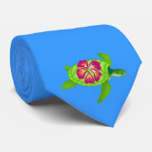 Meeresschildkröten-hübsche Blume-7 Krawatte (Gerollt)