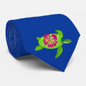 Meeresschildkröten-hübsche Blume-8 Krawatte (Gerollt)