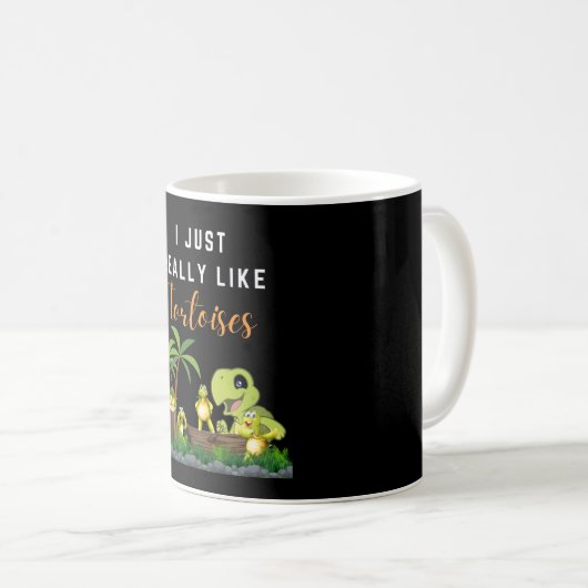 Meeresschildkröten Ich mag Schildkröten T Kaffeetasse (VorderseiteRechts)