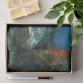 Meeresschildkröten im blauen Ozean und im Leben de Seidenpapier (Geschenk)