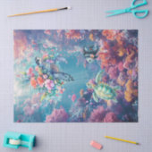 Meeresschildkröten im schönen Landschaftlichen Oze Seidenpapier (Basteln)