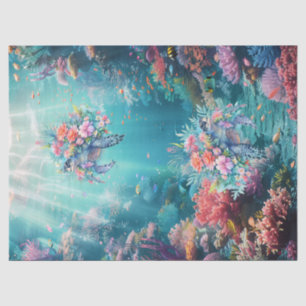 Meeresschildkröten im schönen Landschaftlichen Oze Seidenpapier