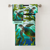 Meeresschildkröten-Imitate Badhandtuch Set (Insitu)