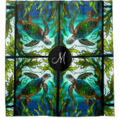 Meeresschildkröten-Imitate Duschvorhang (Vorderseite)