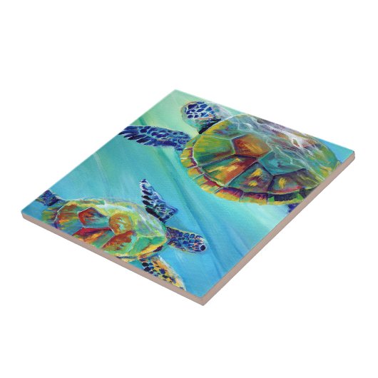 Meeresschildkröten Keramik Tile Fliese (Seite)