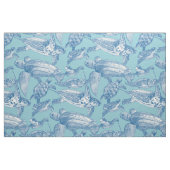 Meeresschildkröten Kobalthimmel Stoff (Fat Quarter (45,7 x 55,9 cm))