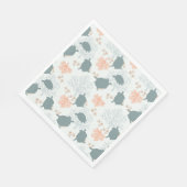 Meeresschildkröten Korallenriff Beach Pattern Serviette (Ecke)