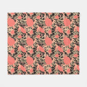 Meeresschildkröten Korallenriff Muster Schwarzer O Fleecedecke (Vorderseite (Horizontal))