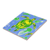 Meeresschildkröten-Korallenriff-Symbol Fliese (Seite)