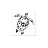 Meeresschildkröten-Korallenriff-Symbol Gummistempel (Prägung)