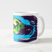 Meeresschildkröten-Kunst Jumbo-Tasse (Vorderseite Rechts)