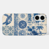 Meeresschildkröten-Küsten-Monogramm Case-Mate iPhone Hülle (Rückseite (Horizontal))