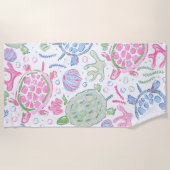 Meeresschildkröten Küstenmeer Strandtuch (Vorderseite)