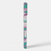 Meeresschildkröten lila Türkis Case-Mate iPhone Hülle (Rückseite / Rechts)