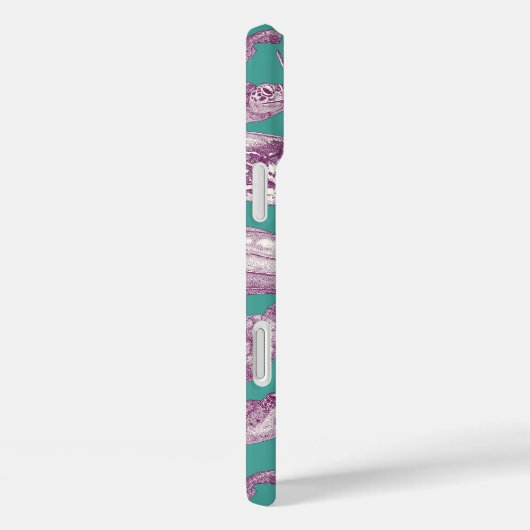 Meeresschildkröten lila Türkis Case-Mate iPhone Hülle (Rückseite / Rechts)