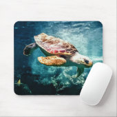 Meeresschildkröten-Loggerhead-Ozean Mousepad (Mit Mouse)