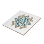 Meeresschildkröten-Mandala-Kunst Fliese (Seite)