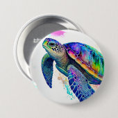 Meeresschildkröten Meer Meeresleben Strand Natur Button (Vorne & Hinten)