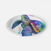 Meeresschildkröten Meer Meeresleben Strand Natur Pappteller (Schrägansicht)