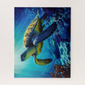 Meeresschildkröten Meeres-Meeresleben Strand Natur Puzzle (Vertikal)