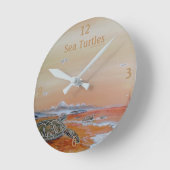 Meeresschildkröten! Meeresschildkrötewanduhr Runde Wanduhr (Winkel)
