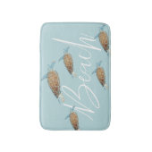 Meeresschildkröten mit "Beach"-Text Badematte (Vorderseite Vertikal)