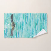 Meeresschildkröten-Monogramm Badhandtuch Set (Handtuch)