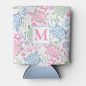 Meeresschildkröten-Monogramm Dosenkühler (Vorderseite)