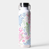 Meeresschildkröten-Monogramm Trinkflasche (Vorne)