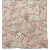 Meeresschildkröten-Mousse Duschvorhang (Vorderseite)