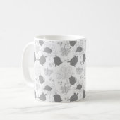 Meeresschildkröten Muster Grau Art Kaffeetasse (Vorderseite Links)