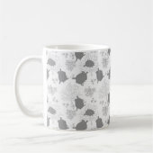 Meeresschildkröten Muster Grau Art Kaffeetasse (Links)