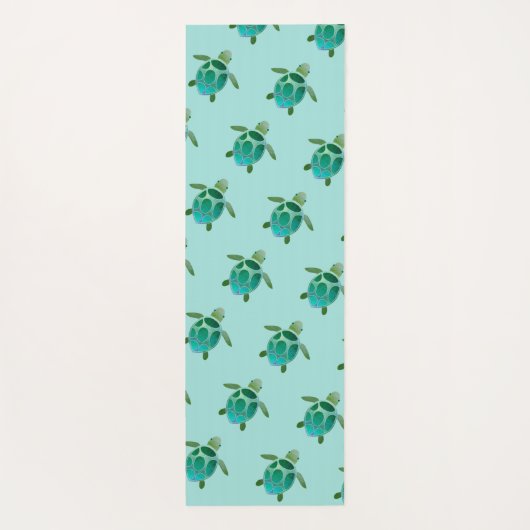 Meeresschildkröten-Muster Yogamatte (Rückseite)
