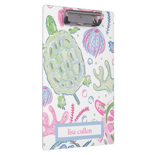 Meeresschildkröten Name des Meeres Klemmbrett (Rechts)