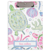 Meeresschildkröten Name des Meeres Klemmbrett (Vorderseite)