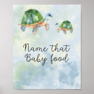 Meeresschildkröten - Name für Babynahrung Showerpo Poster
