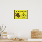 Meeresschildkröten-Nest-Poster darf nicht gestört  Poster (Küche)