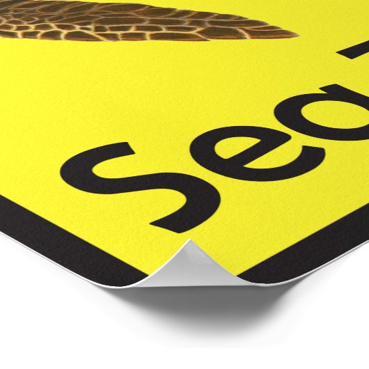 Meeresschildkröten-Nest-Poster darf nicht gestört Poster (Ecke)