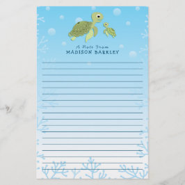 Meeresschildkröten-Niedliches Meerestier Briefpapier