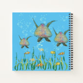 Meeresschildkröten-Original Gezeichnet Personalisi Notizblock (Rückseite)