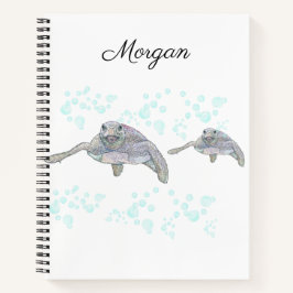 Meeresschildkröten-Original Gezeichnet Personalisi Notizblock