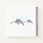 Meeresschildkröten-Original Gezeichnet Personalisi Notizblock (Rückseite)