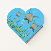 Meeresschildkröten-Original Gezeichnet Personalisi Notizblock (Rückseite)