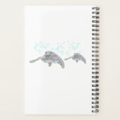 Meeresschildkröten-Original Gezeichnet Personalisi Planer (Rückseite)