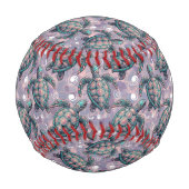 Meeresschildkröten-Ozeanmuster Baseball (Vorderseite)