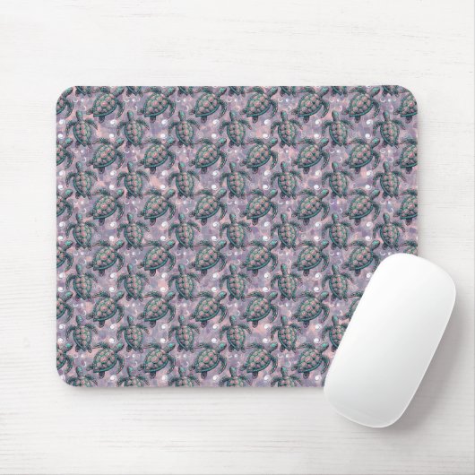 Meeresschildkröten-Ozeanmuster Mousepad (Mit Mouse)